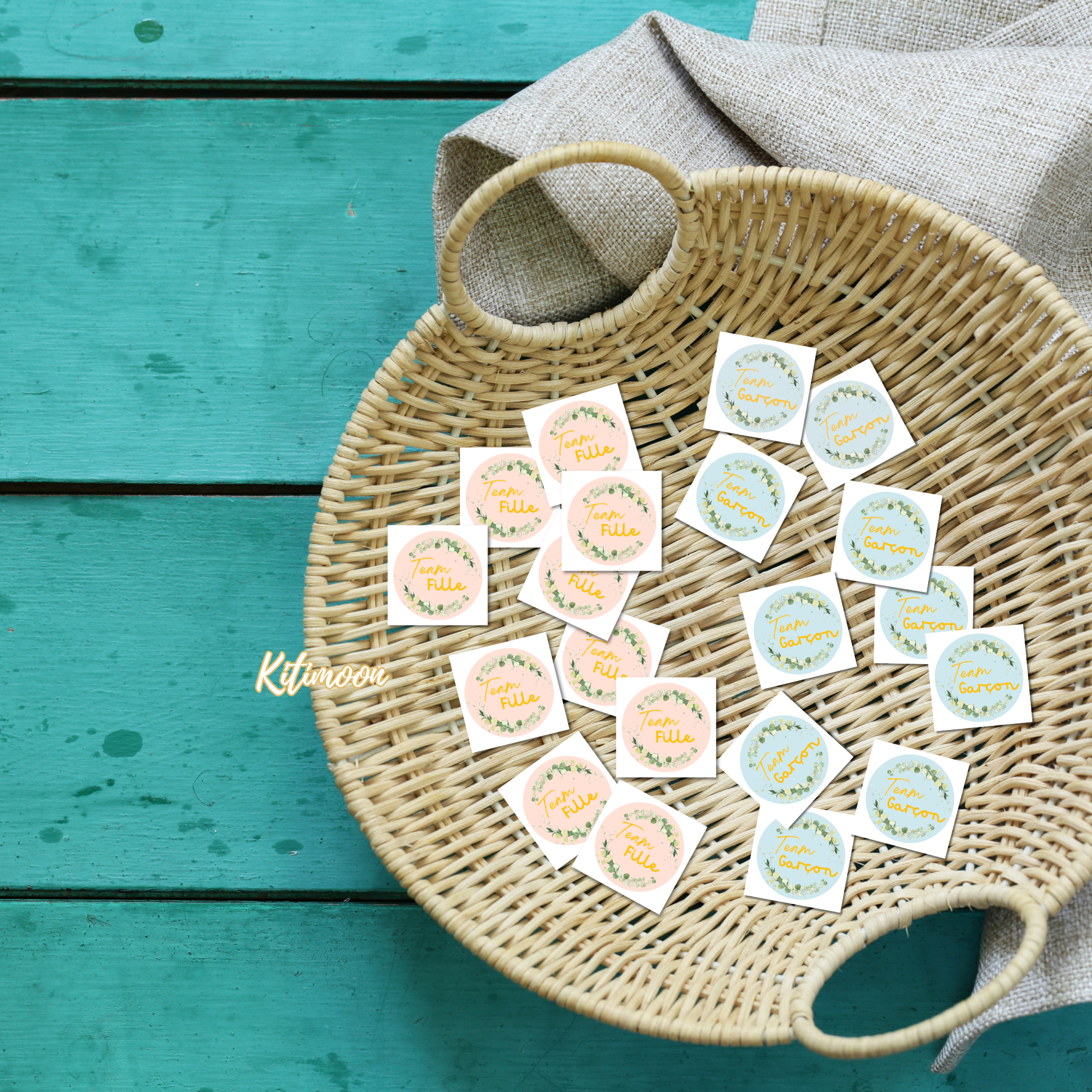 Stickers Team Girl Boy Gender Reveal 
