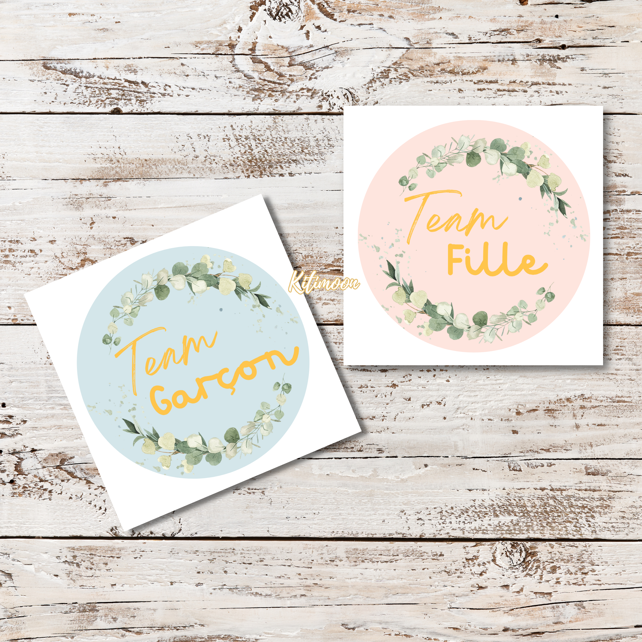 Stickers Team Girl Boy Gender Reveal 